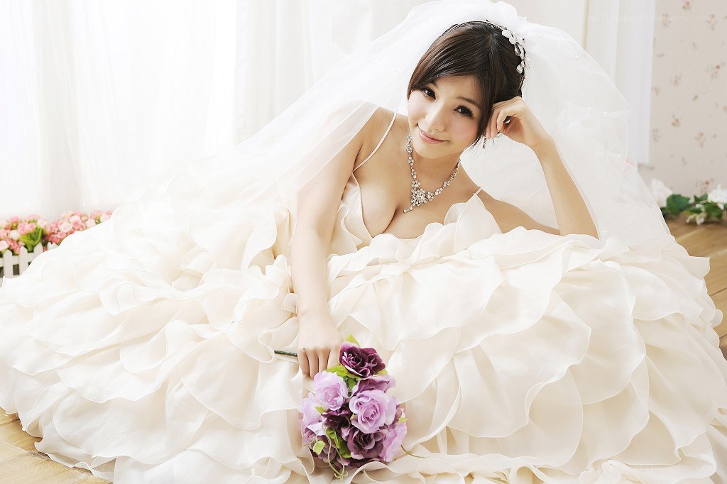 Bride in wedding gown