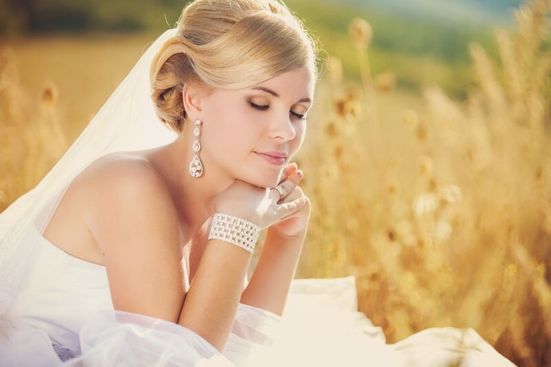 Bride in Wheat Field
