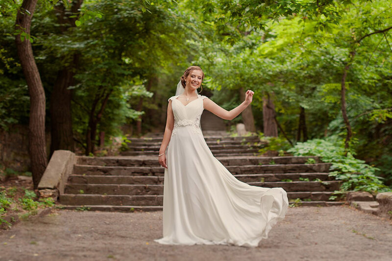 Bride in White Dress — Serene, Summer