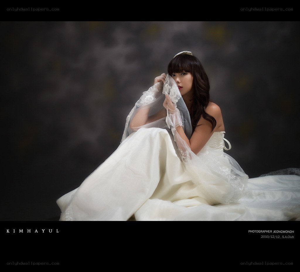 Bride in white gown