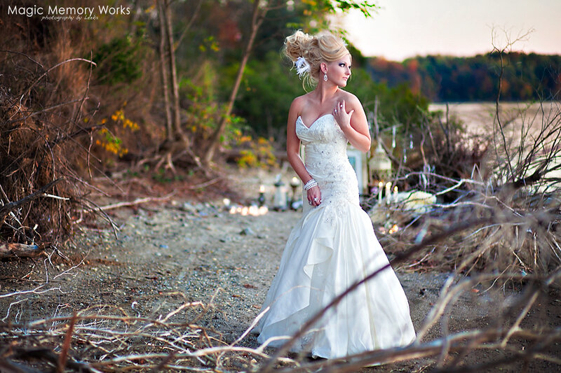 Bride in White Gown — Dramatic