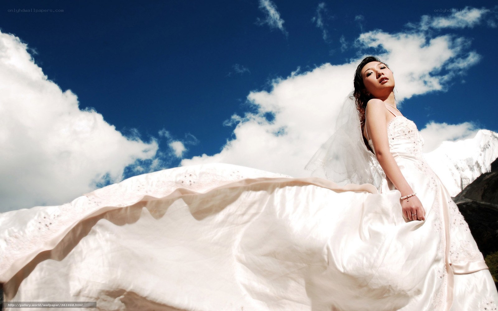 Bride in white gown