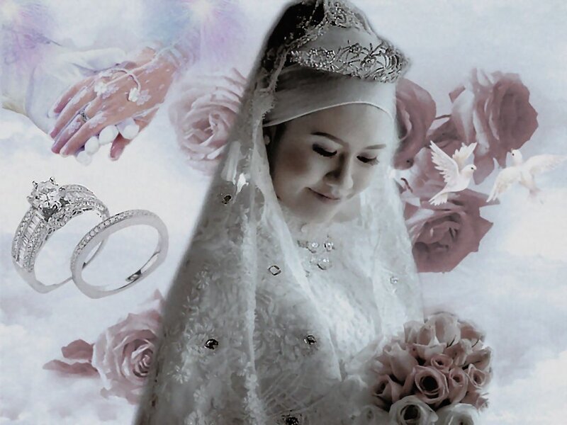 Bride in White Veil