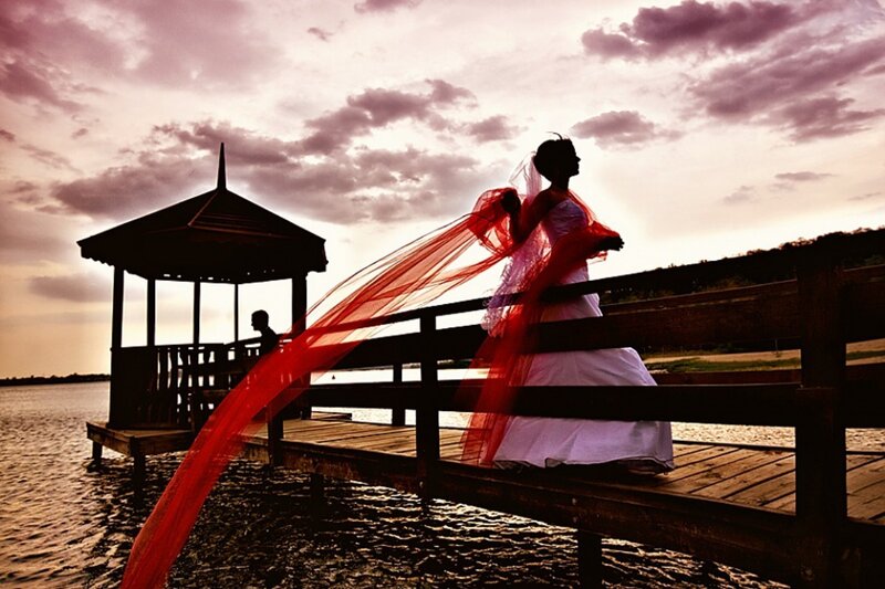Bride on a Dock