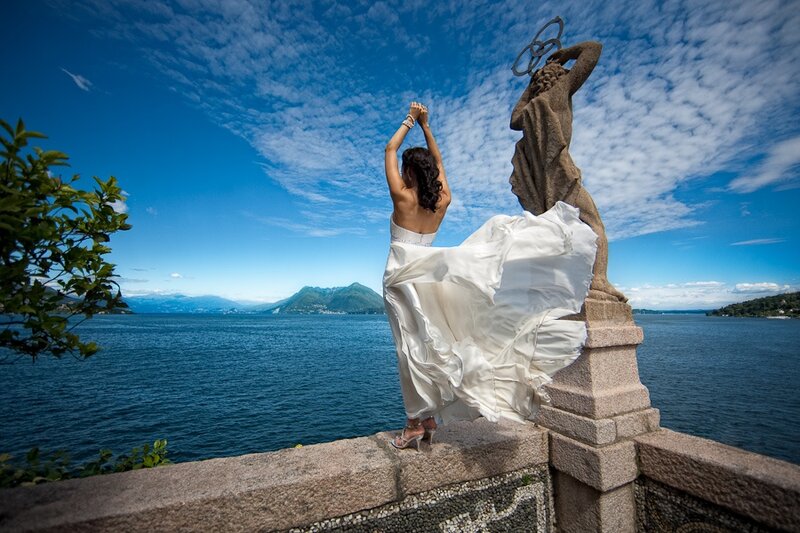Bride on a Stone Wall