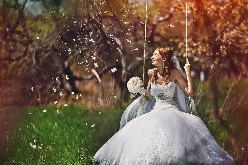 Bride on a Swing