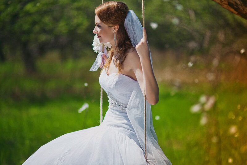 Bride on a Swing — White
