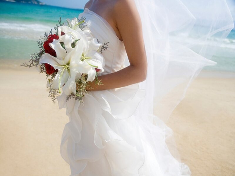 Bride on Beach