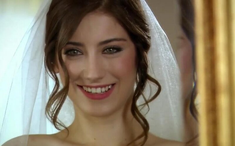 bride smiling in veil