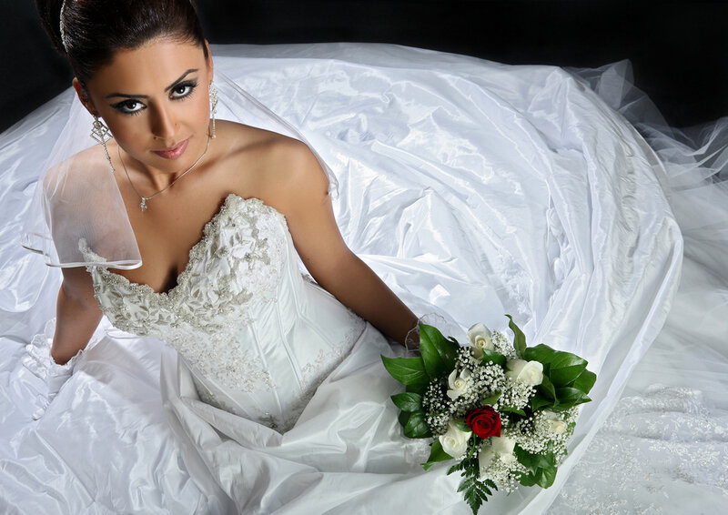 Bride with bouquet