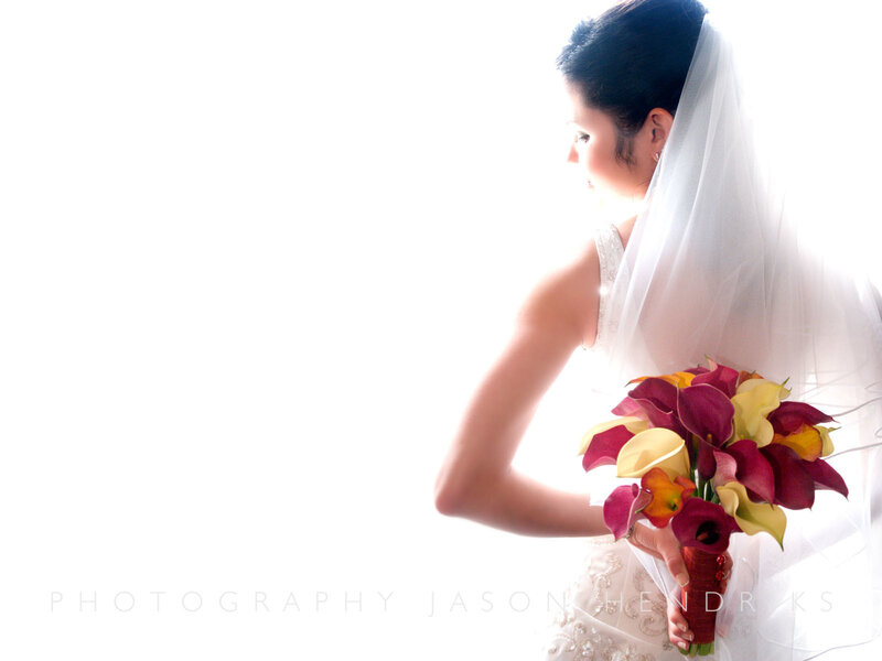 Bride with bouquet
