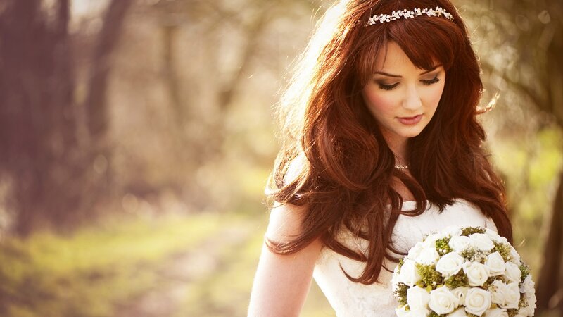Bride with bouquet