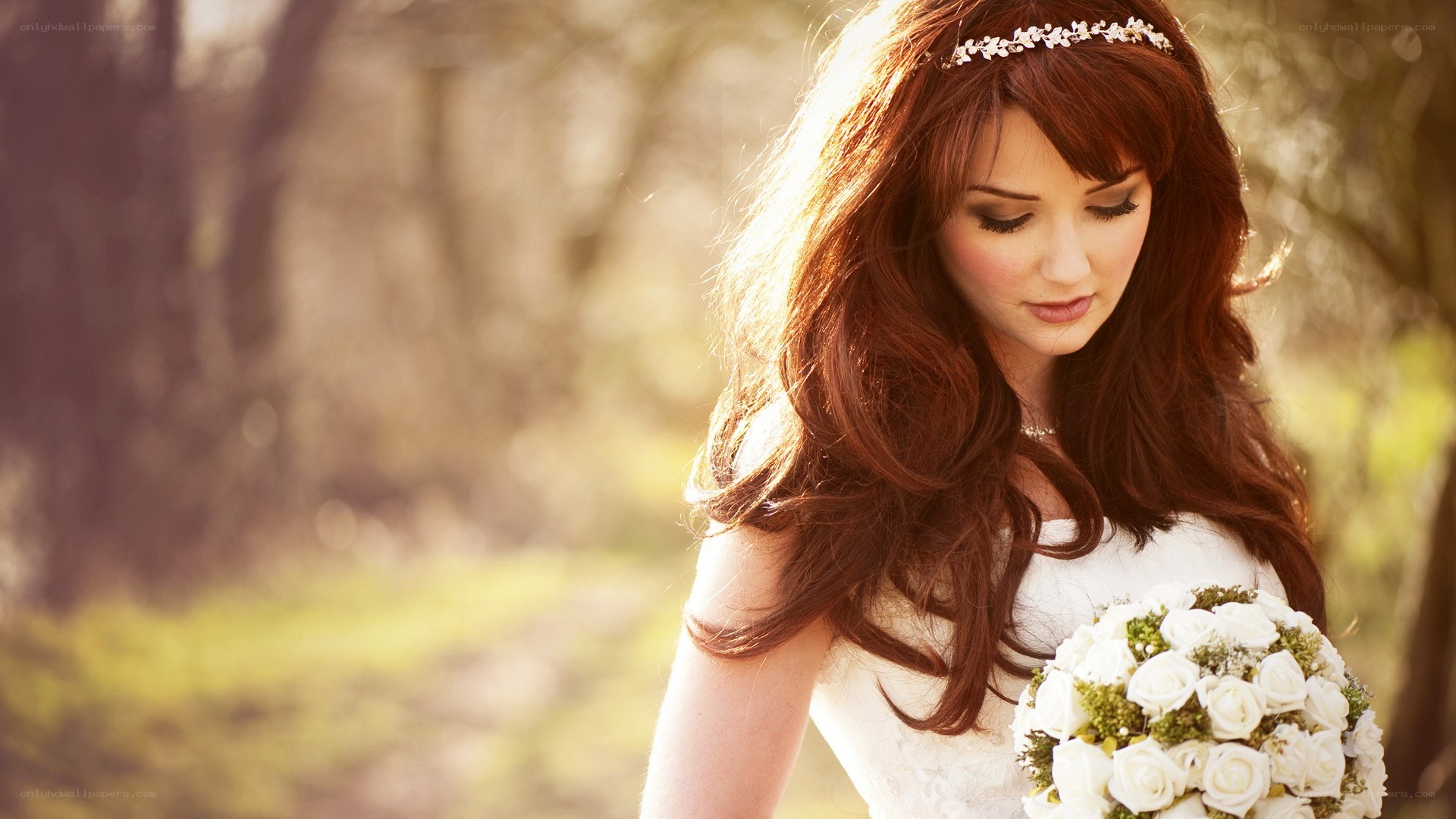 Bride with bouquet