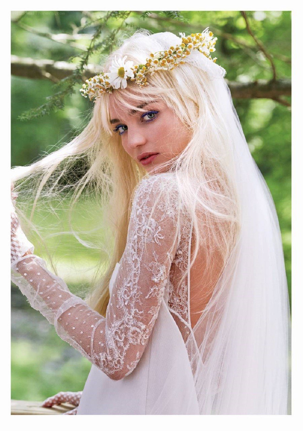 Bride with floral crown