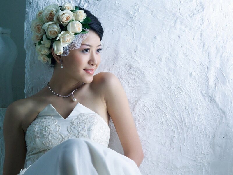 Bride with floral headpiece