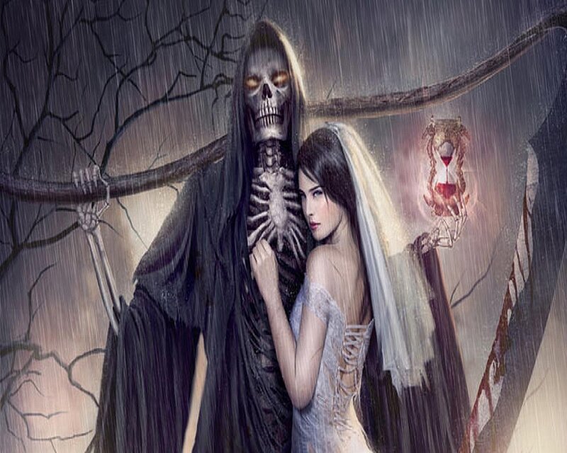 Bride with Grim Reaper