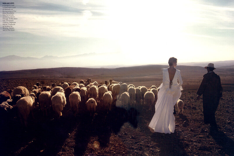 Bride with sheep herd