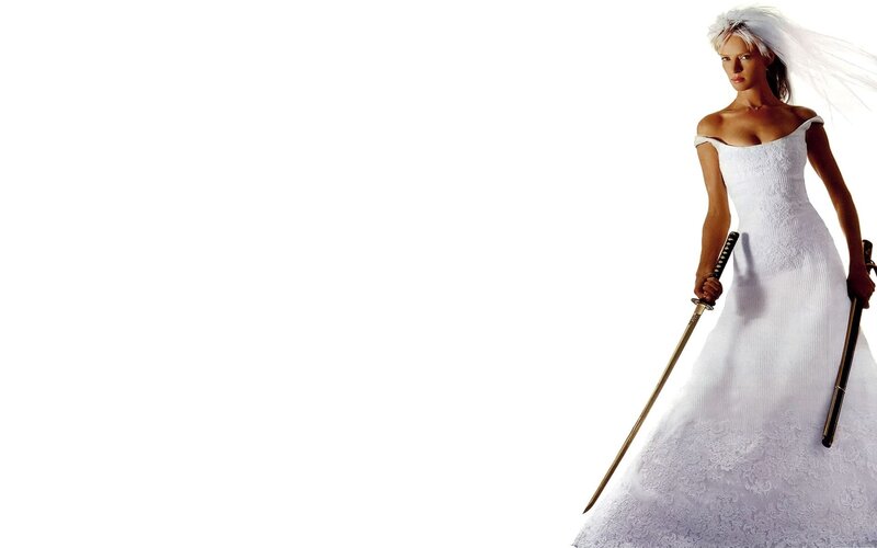 bride with swords
