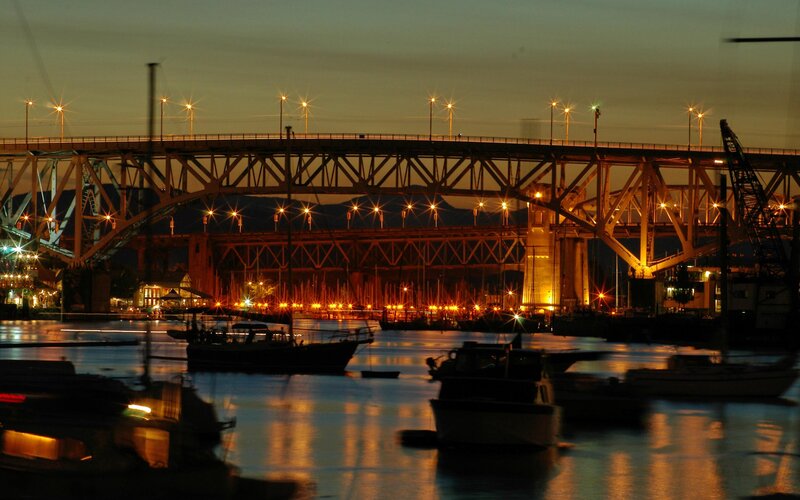 Bridge at Dusk — Orange