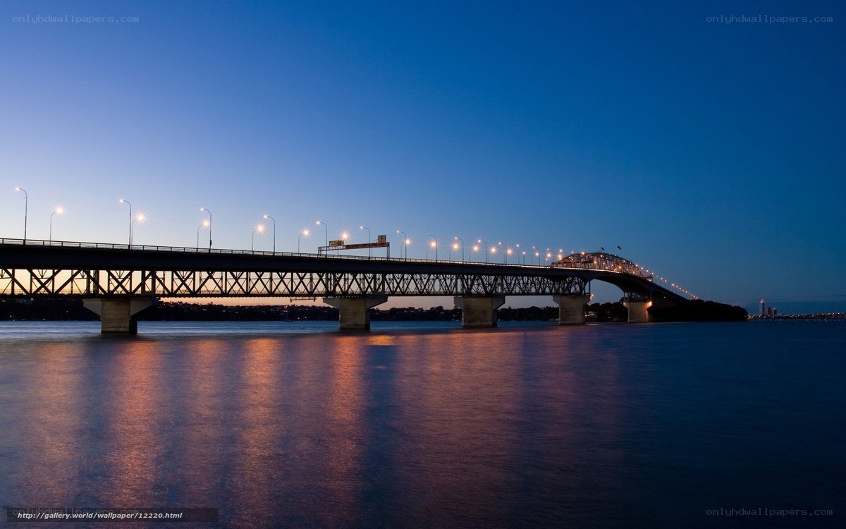 Bridge at dusk over water