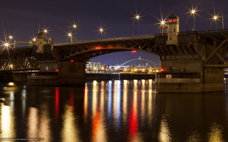 Bridge at Night — Black, Dramatic, Photograph