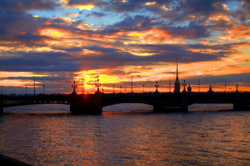 Bridge at Sunset — Orange