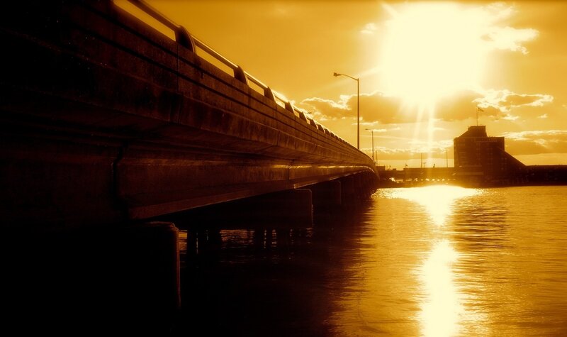 Bridge at Sunset — Yellow