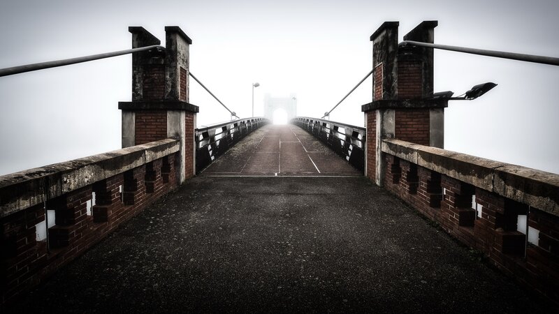 Bridge in Fog — Gray