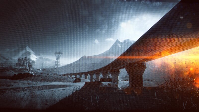 Bridge in Snowy Landscape — Gray