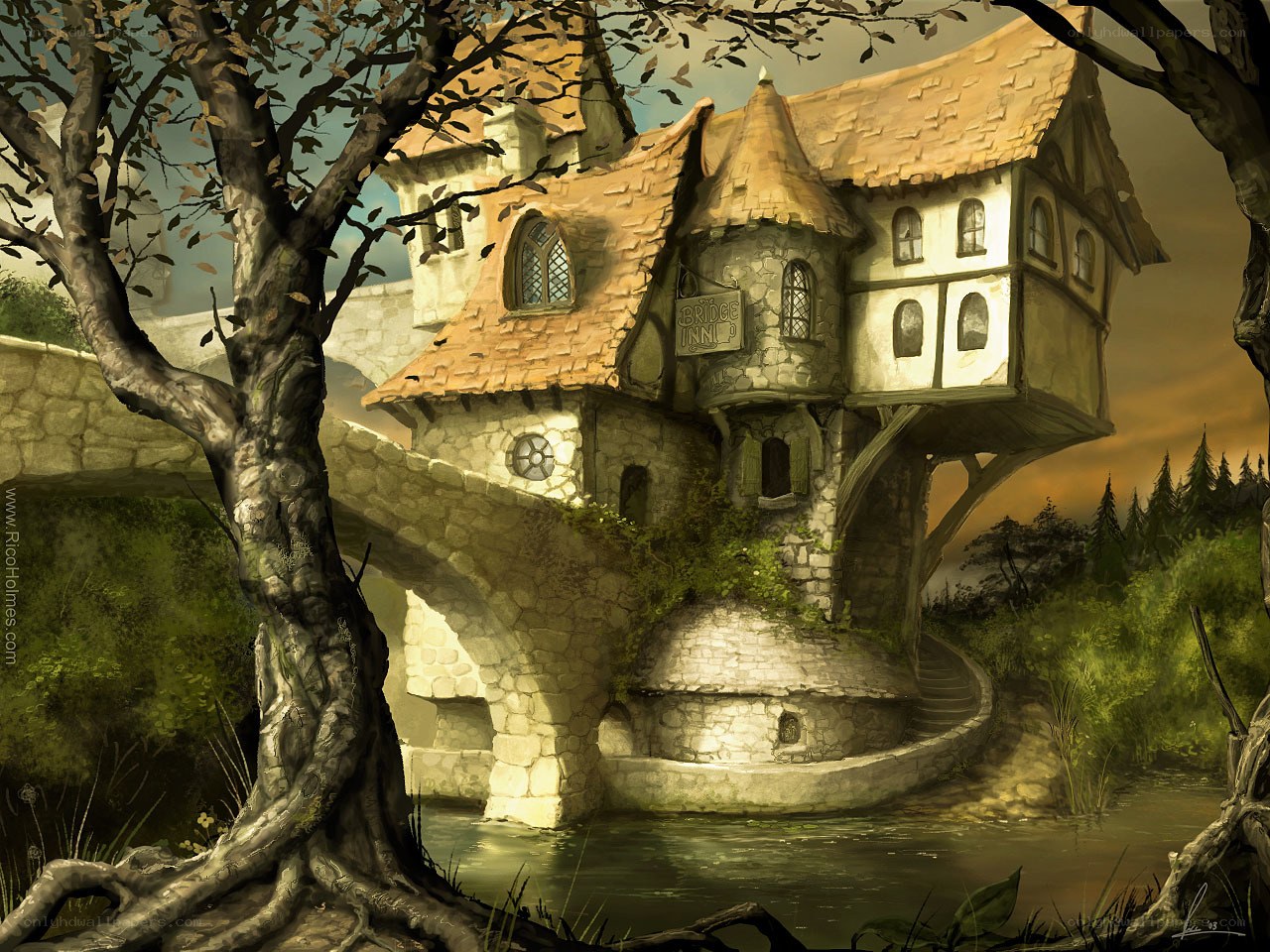 Bridge Inn fantasy house