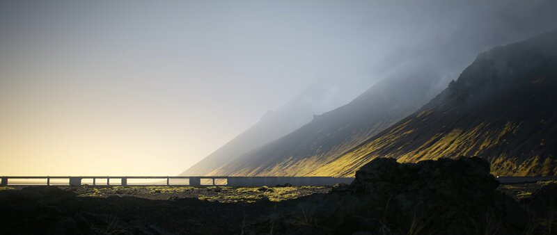 Bridge on Volcanic Slope