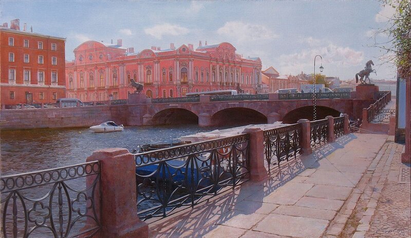 Bridge over a canal in St. Petersburg