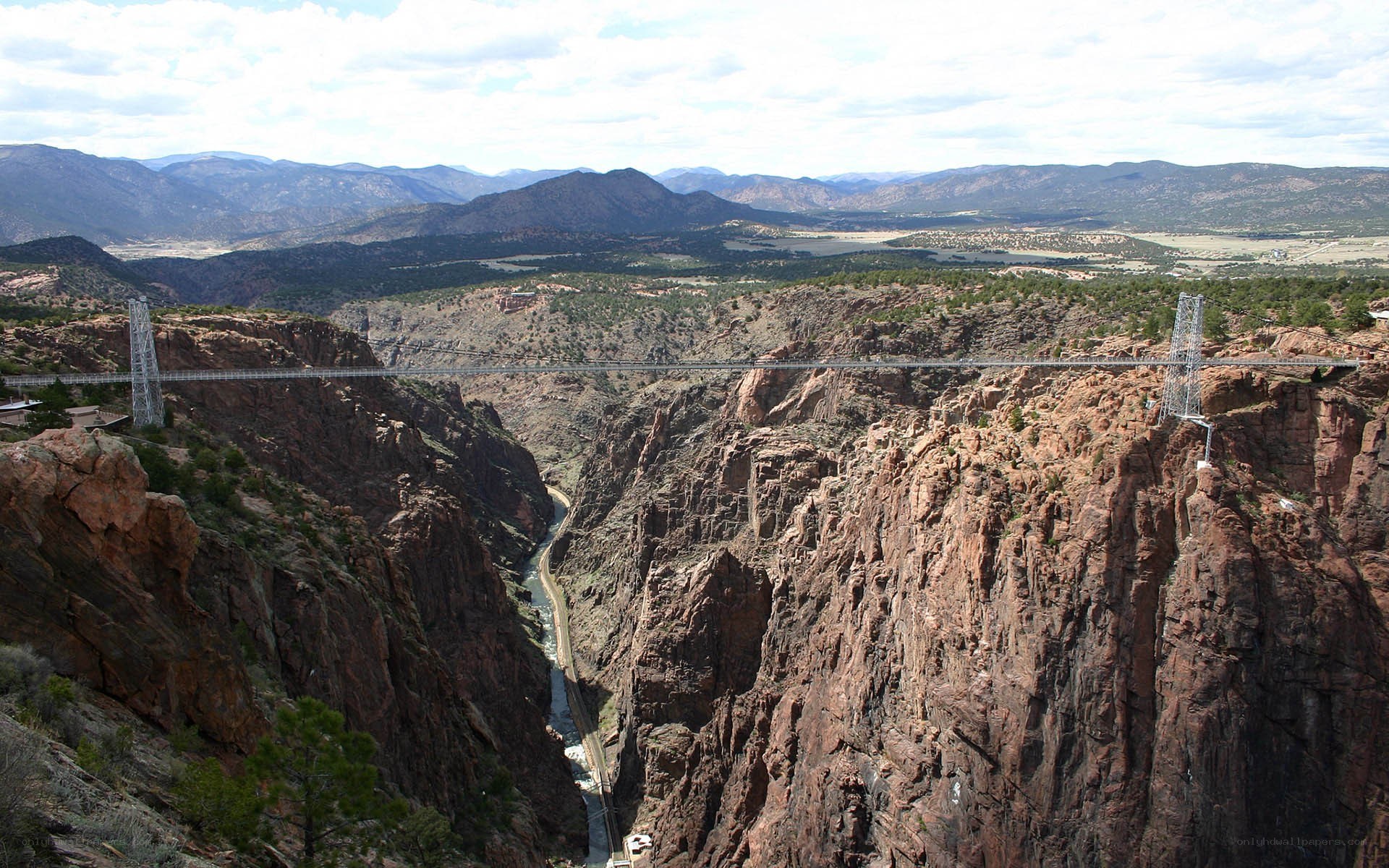 Bridge over a deep canyon