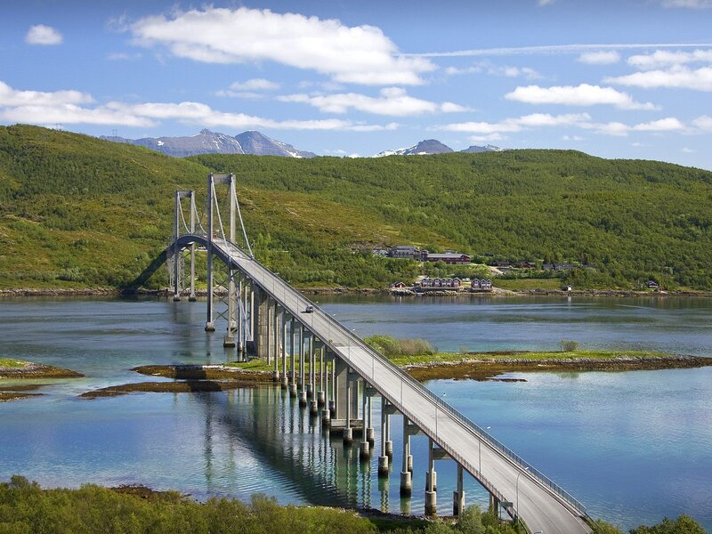 Bridge over a fjord in Norway