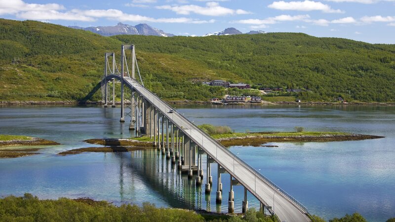 Bridge over a fjord in Norway