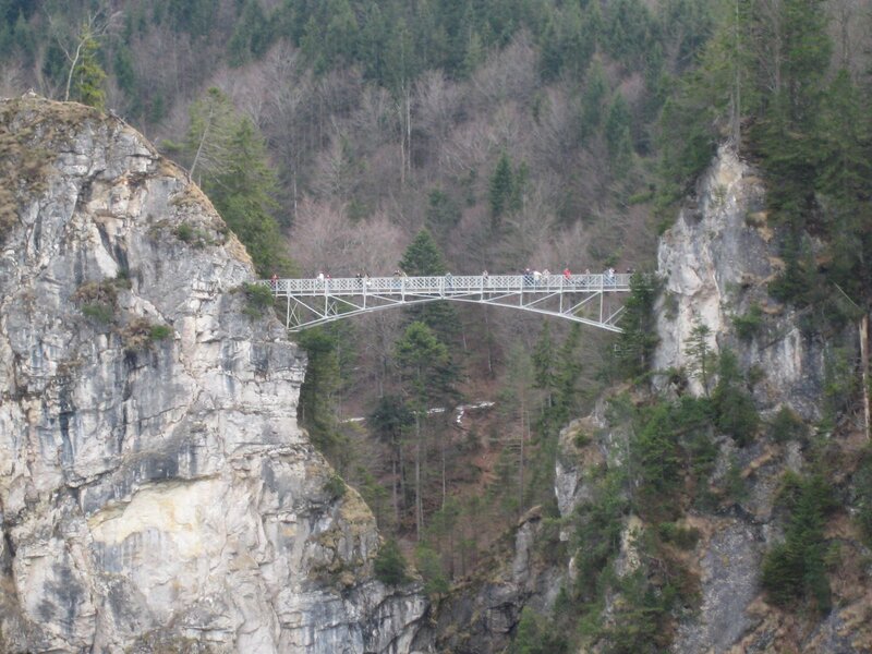 Bridge over a forested canyon
