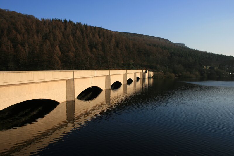 Bridge over a reservoir