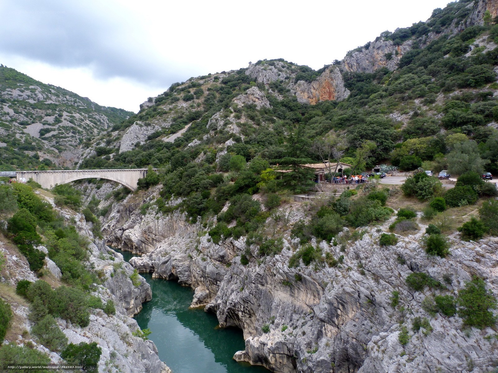 Bridge over a river canyon