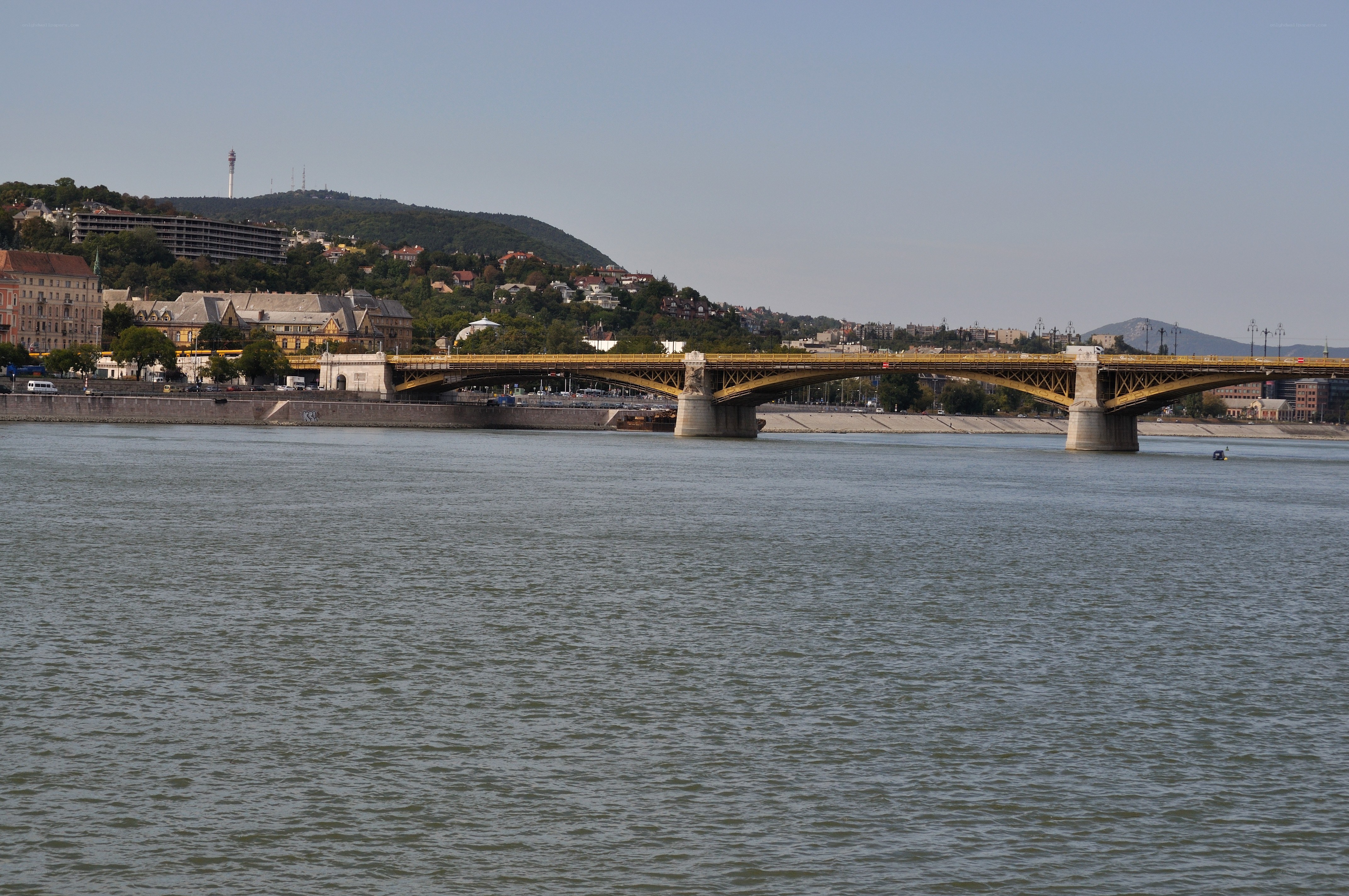 Bridge over a river in Budapest