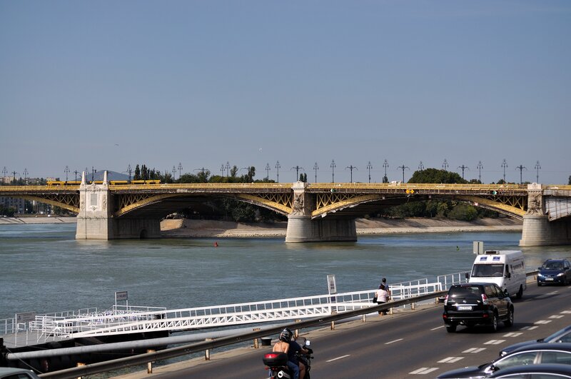 Bridge over a river in Budapest