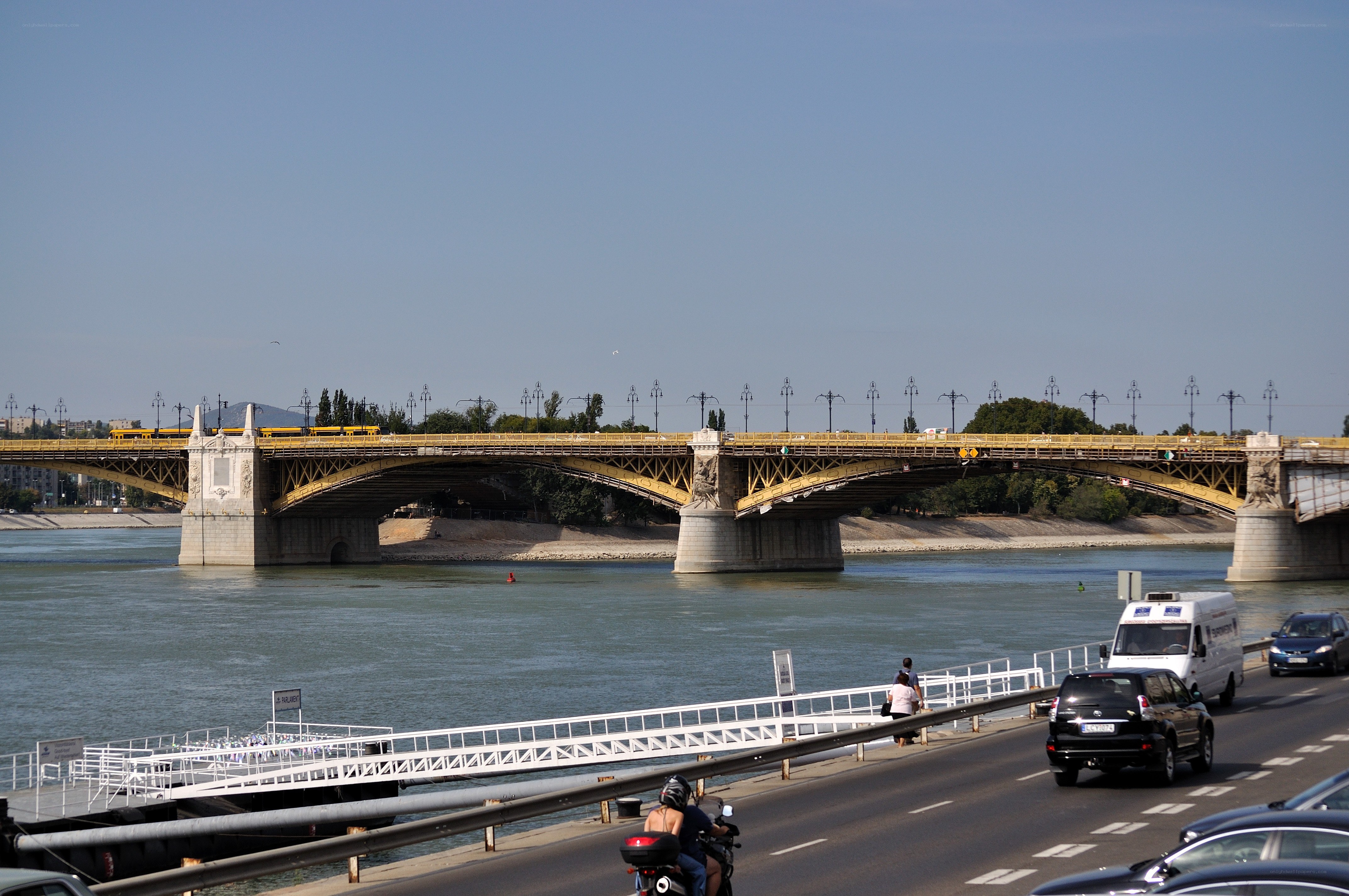 Bridge over a river in Budapest