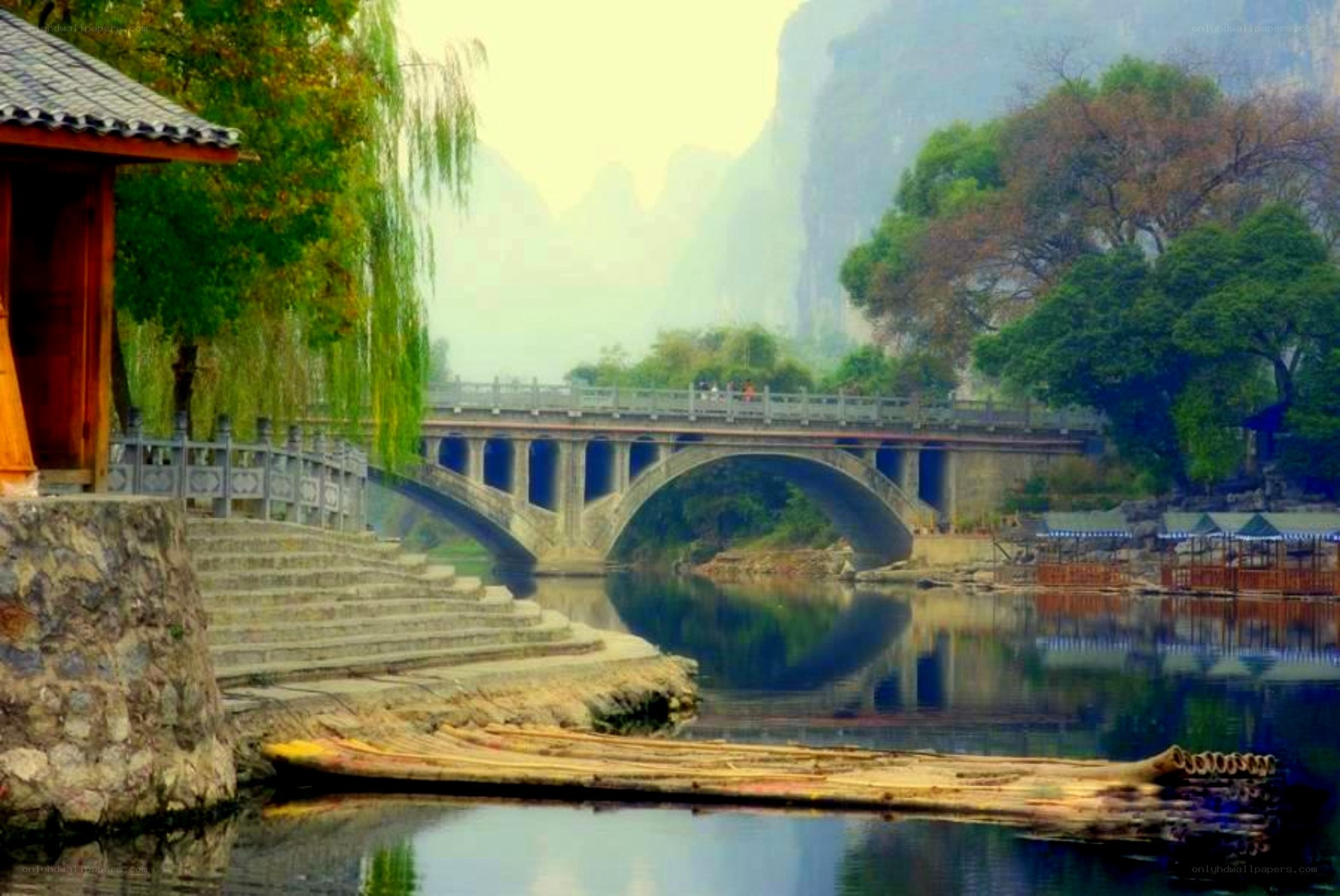 Bridge over a river in China
