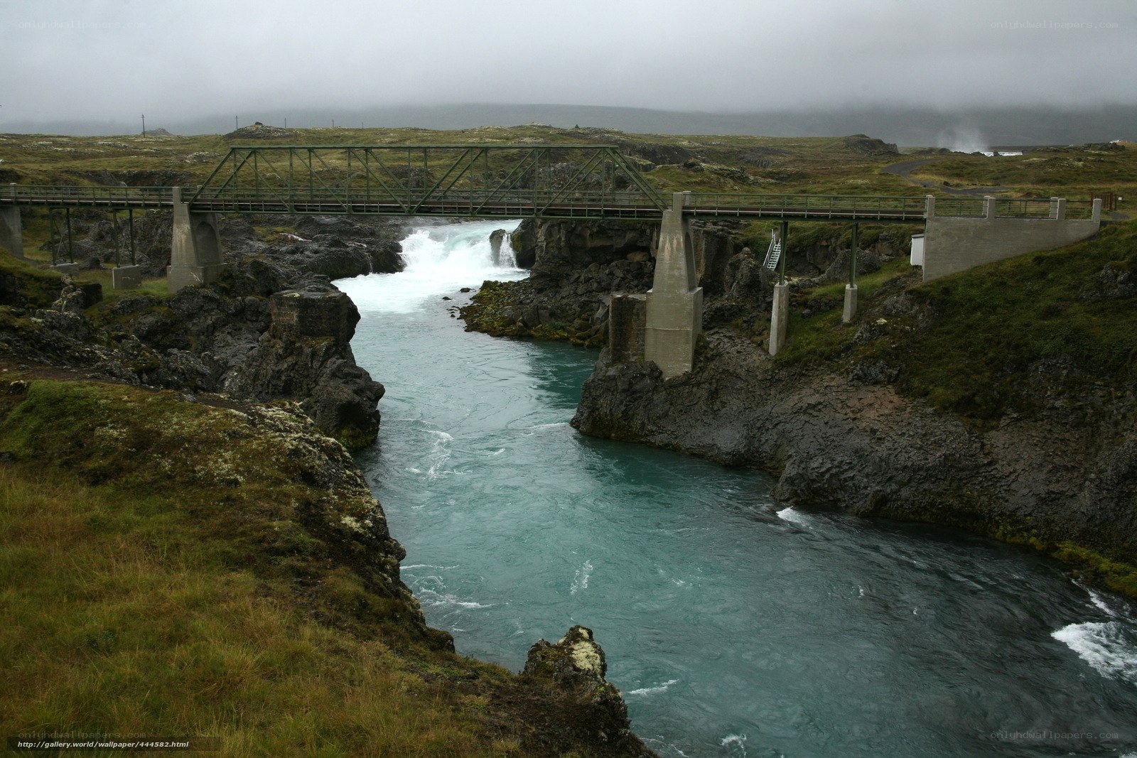 Bridge over a river in Iceland