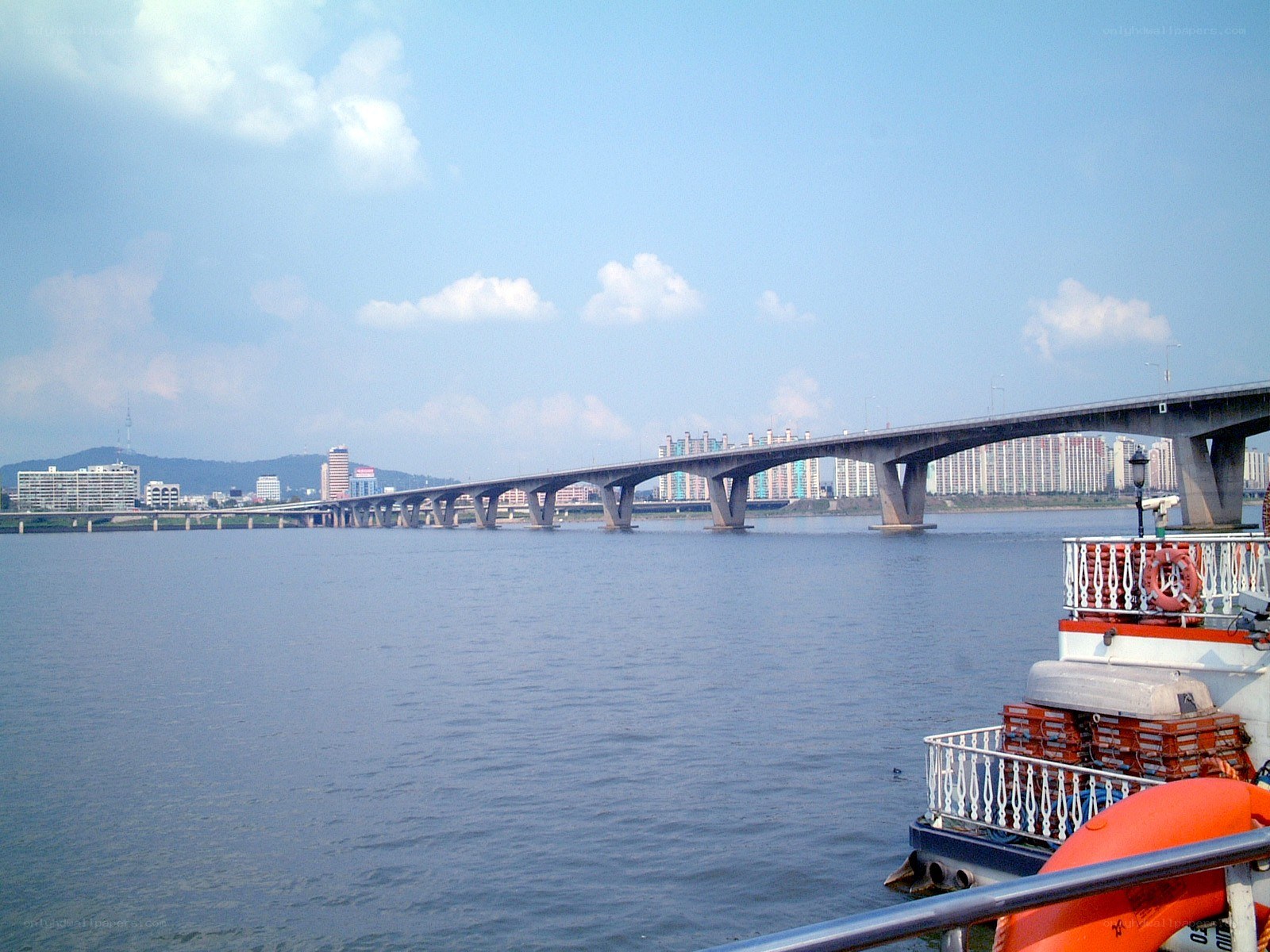 Bridge over a wide river