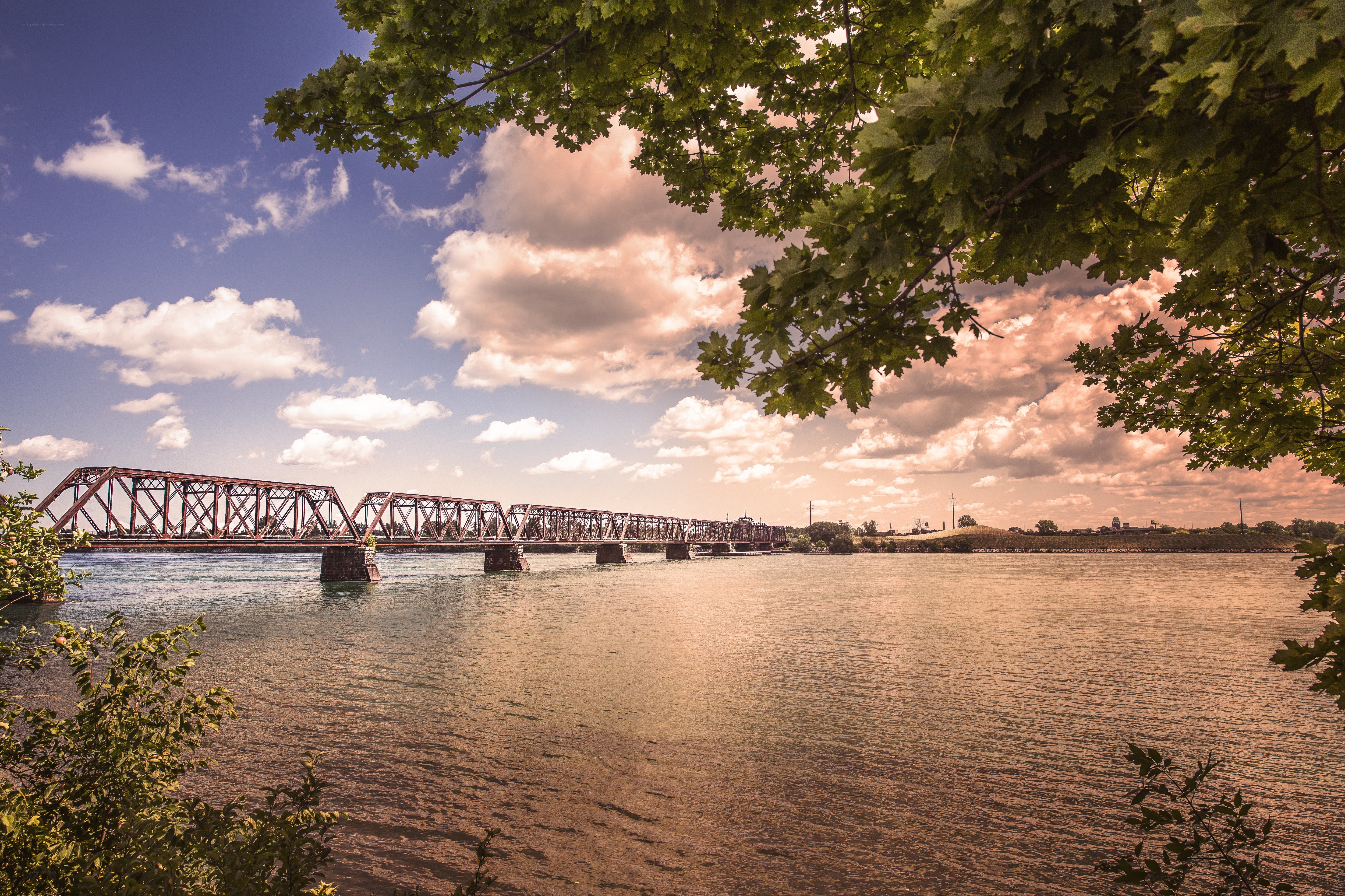 Bridge over a wide river