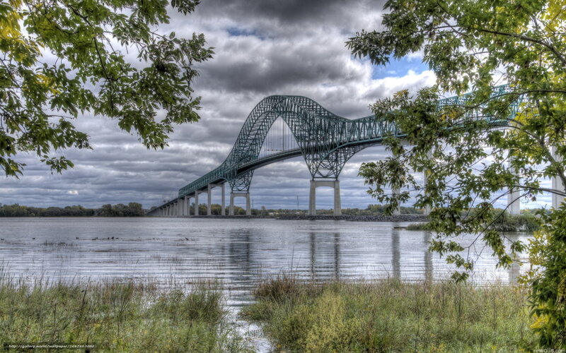 Bridge over a wide river
