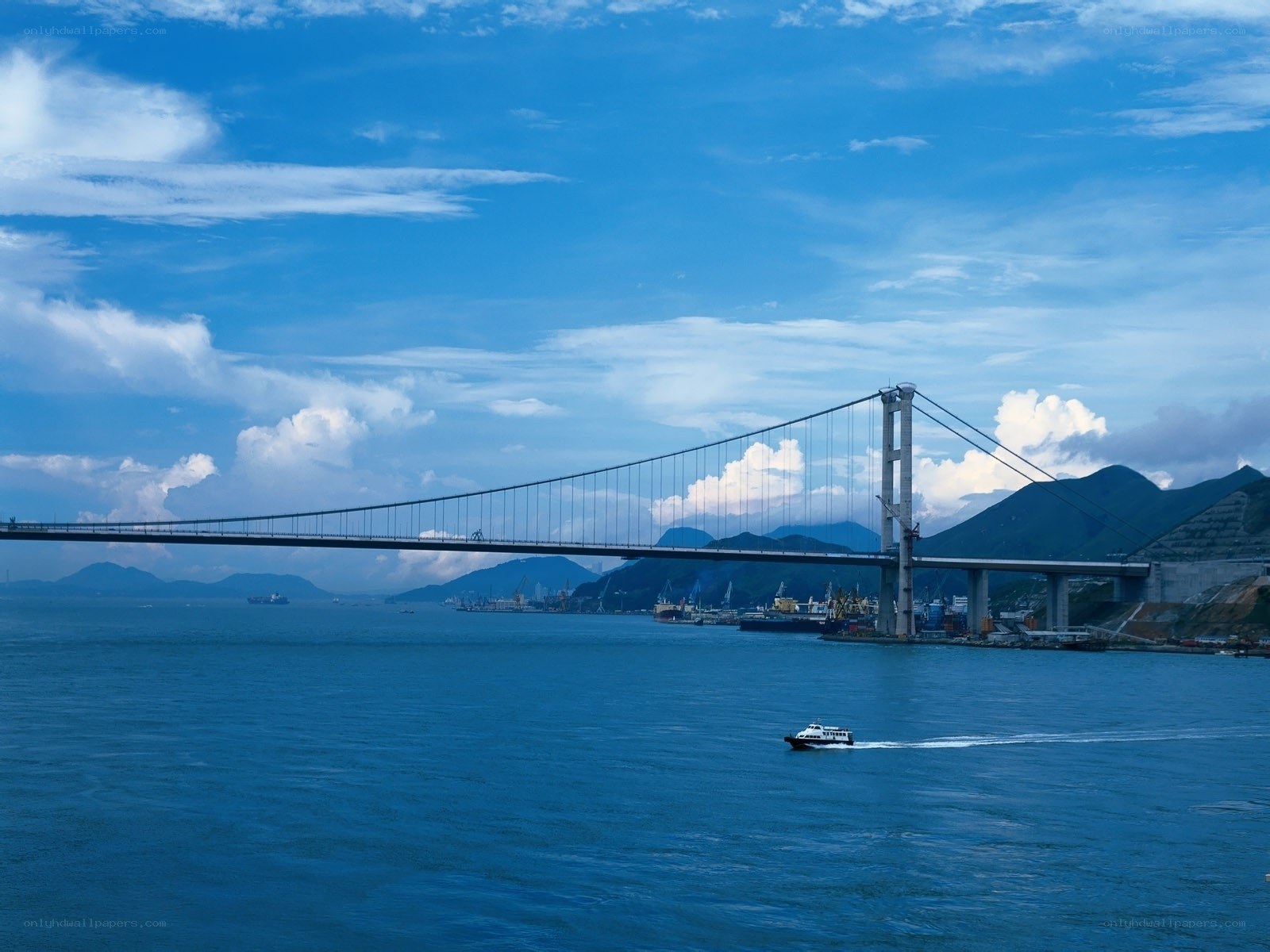 Bridge over blue water