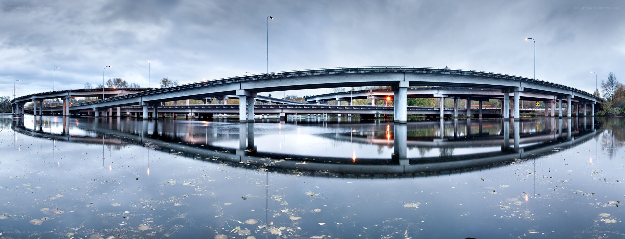 Bridge over calm water