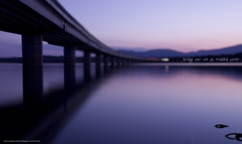 Bridge over Calm Water — Purple