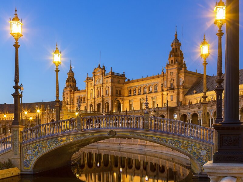 Bridge over Canal — Blue, Serene